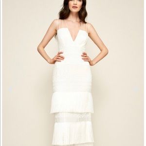 NWT Tadashi Shoji Bridal Giovanni Tiered Dress Size 8